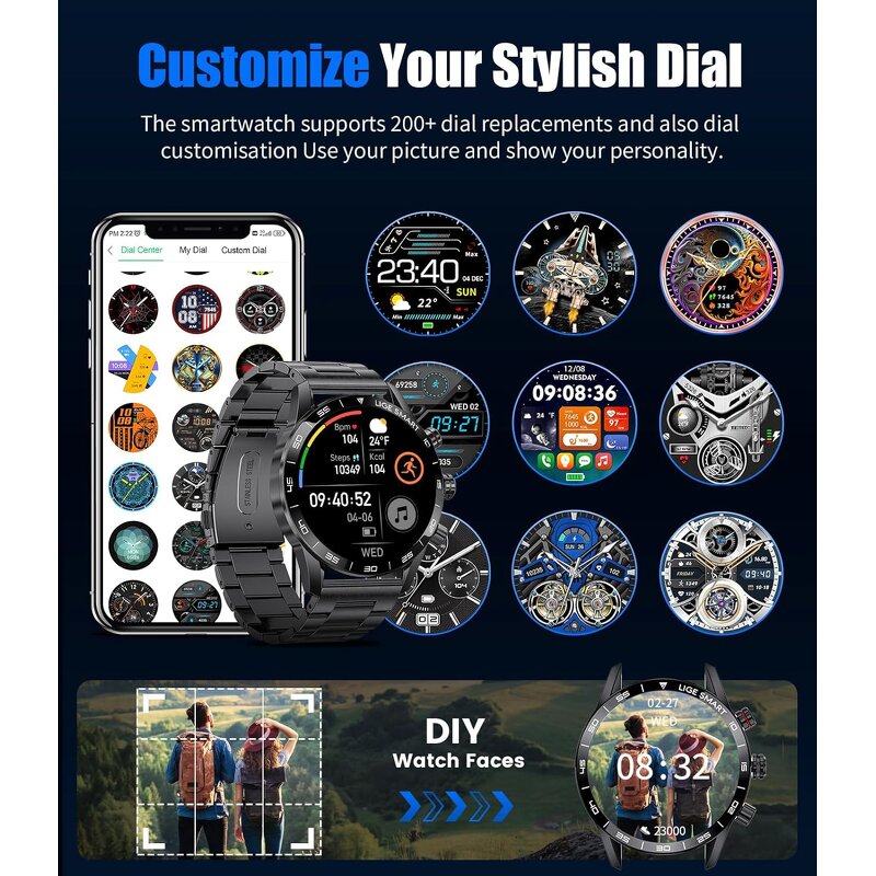 Smart Watch Manufacturer - Men Women's Motion Detection Full Touch HD AMOLED BT Call & Heart Rate Chronograph