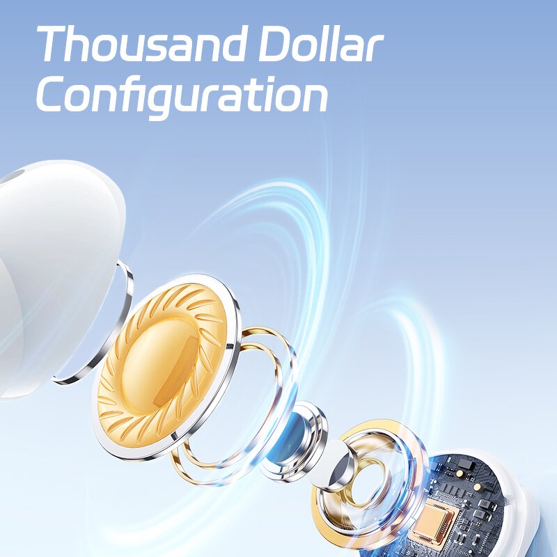 TWS Earphones Manufacturer - JM19 Active Noise Cancelling In-Ear Digital Display Bluetooth Stereo Sports