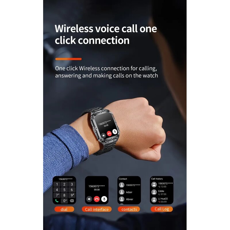 Sports Smart Watch Manufacturer - All Metal AMOLED 110 Sports Modes Answer Call Heart Rate Chronograph Outdoor Fitness