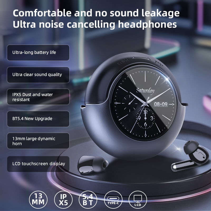 TWS Earbuds Manufacturer - Latest Smart Wireless LCD Touch Screen LED Battery Digital Display Noise Reduction