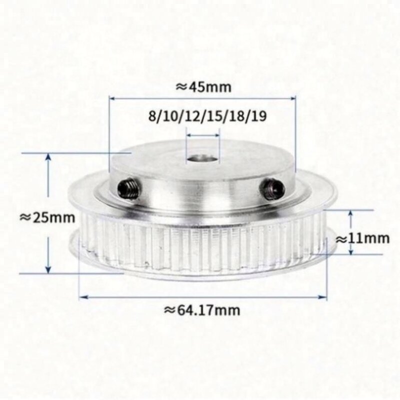 Synchronous Wheel - XL40 Teeth Aluminium Alloy High-precision Timing Belt Wheel