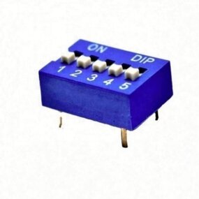 Dip Switch Manufacturer - 5-digit Toggle 2.54MM Lead Pitch Flat Switch