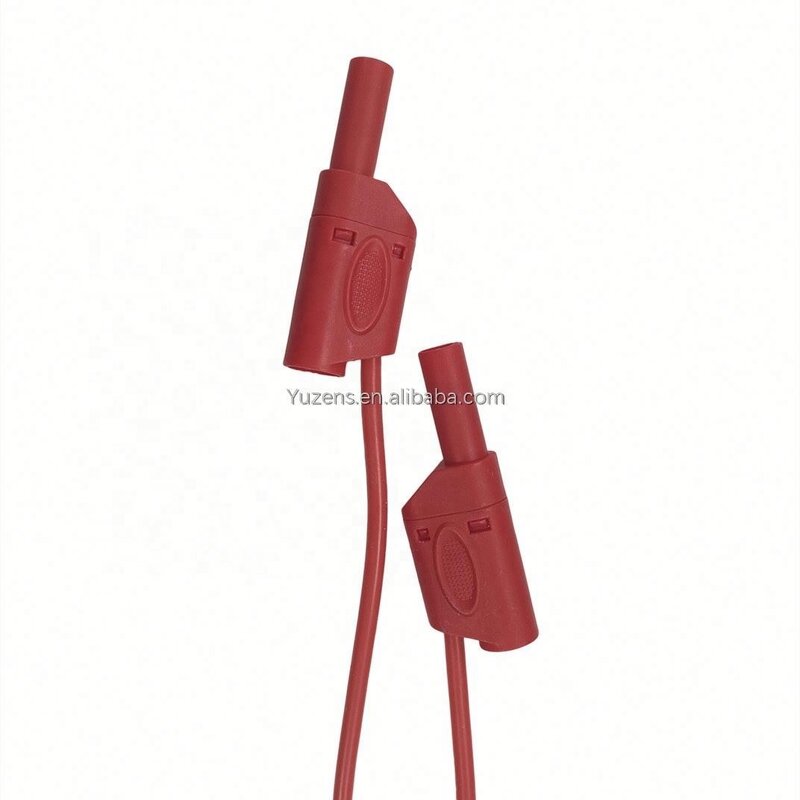 Test Cable Manufacturer - 4MM Banana 0.5M 14AWG Black/Red DCC Power Line