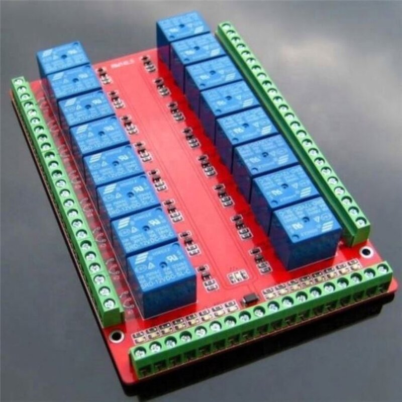Relay Module Manufacturer - RM16HLE 16-channel 5V/12V/24V Low/High Level Isolated