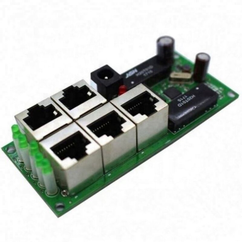 Ethernet Module - 5 Port HUB PCB Board Network Switches Module