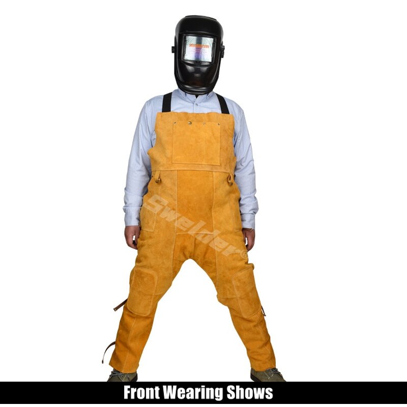 Welding Pants Manufacturer - Swelder 2025 Premium Heavy Duty Split Leather Heat Flame Resistant Leg Protection