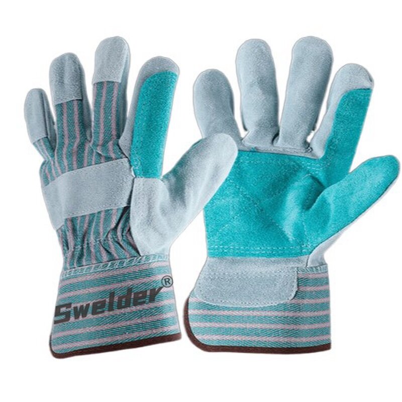 Work Gloves Manufacturer - Swelder 10.5 Inch Rigger Cow Split Leather Reinforced Double Palm