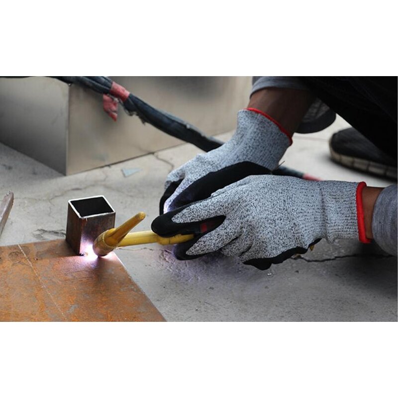 Anti-Cut Gloves Manufacturer - Swelder Level 5 HPPE with Sandy Nitrile Coated on Palm