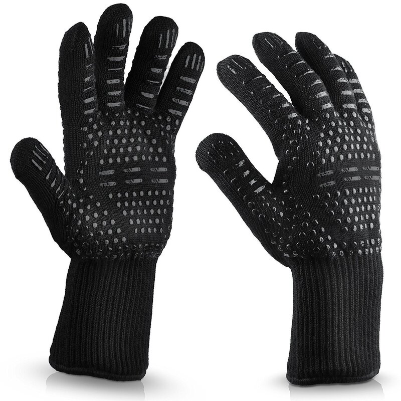 BBQ Grill Gloves Manufacturer - Swelder 932F Silicone Cotton Luvas De Grill Heat Resistant