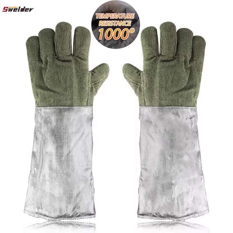 High Temperature Gloves Manufacturer - Swelder Extremely Resistant to 1000°C Carbon Fiber Aluminum Foil for Metallurgy