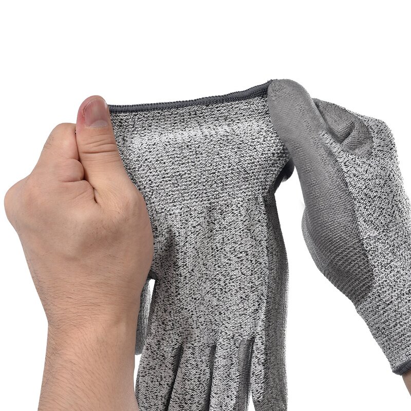 Cut Resistant Gloves Manufacturer - Sunshine HPPE Fiberglass Liner PU Coated Level 5