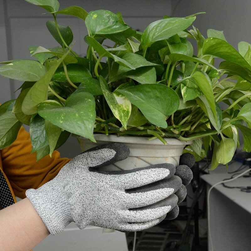 Safety Gloves Manufacturer - Sunshine Wholesale 13G HPPE Grey PU Coated Anti Cut Level 5 CE EN388