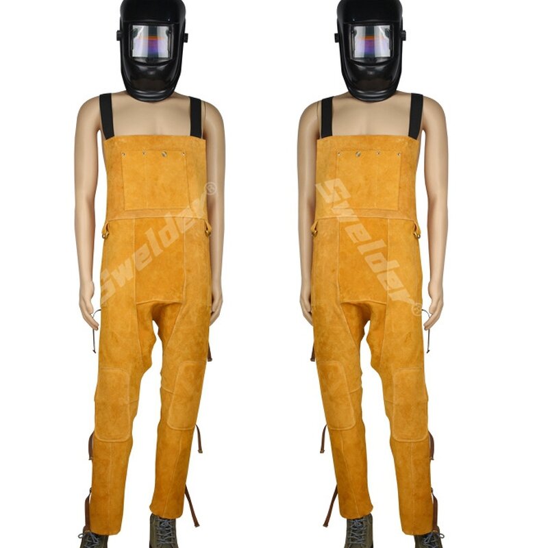 Welding Pants Manufacturer - Swelder 2025 Premium Heavy Duty Split Leather Heat Flame Resistant Leg Protection