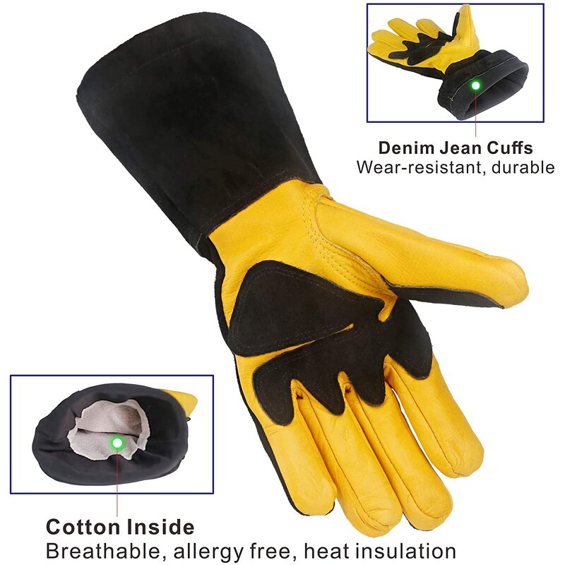 Tig Welding Gloves Manufacturer - Swelder 14inch Premium Palm Thumb Index Finger Reinforced