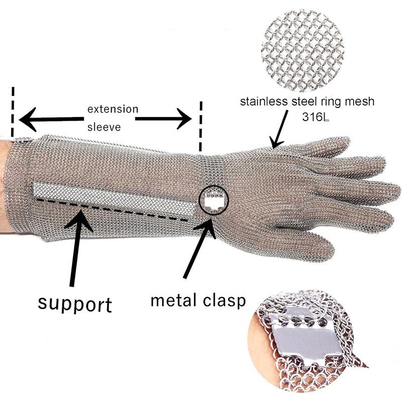 Cut Resistant Chainmail Glove Manufacturer - Food Grade Stainless Steel 316 Hand Protective