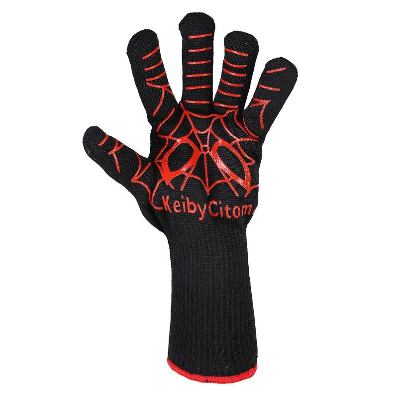 BBQ Gloves Manufacturer - SUNSHINE Grillhandschuhe Customized 1472F Barbecue Oven Slip Silicone Heat Resistant