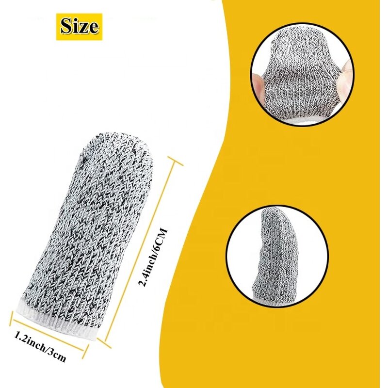 Cut Resistant Protector Guards Manufacturer - SUNSHINE 6CM Thumb Fingers Cots Level 5 Reusable for Gaming Kitchen