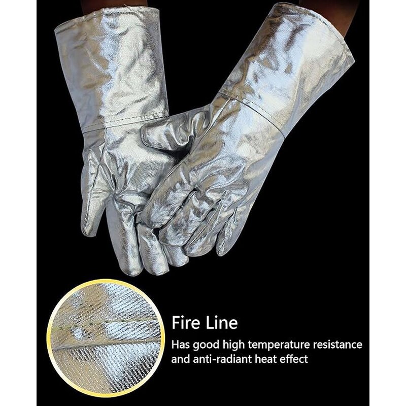 Safety Work Gloves Manufacturer - Swelder 14inch Extreme Heat Resistant Aluminum Foil for Metallurgy Stove