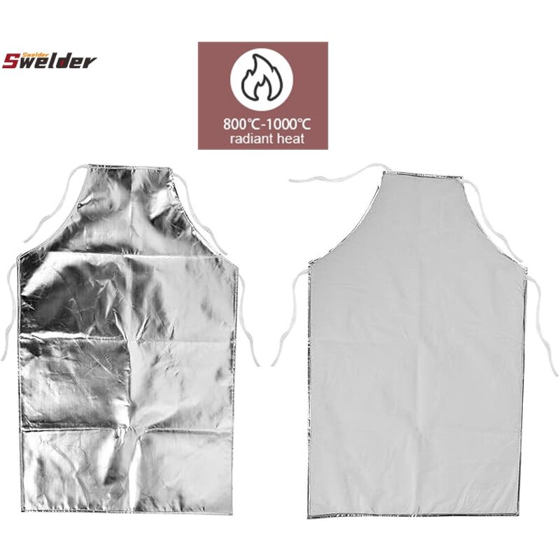 Work Apron Manufacturer - Swelder Anti Thermal Radiation 800° Aluminum Foil for Metal Forging Glass Foundry BBQ