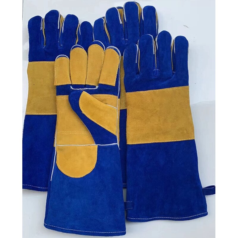 Welding Gauntlet Gloves Manufacturer - Swelder 2024 Hot Sale 16inch Factory Premium Heat-Resistant Leather BBQ