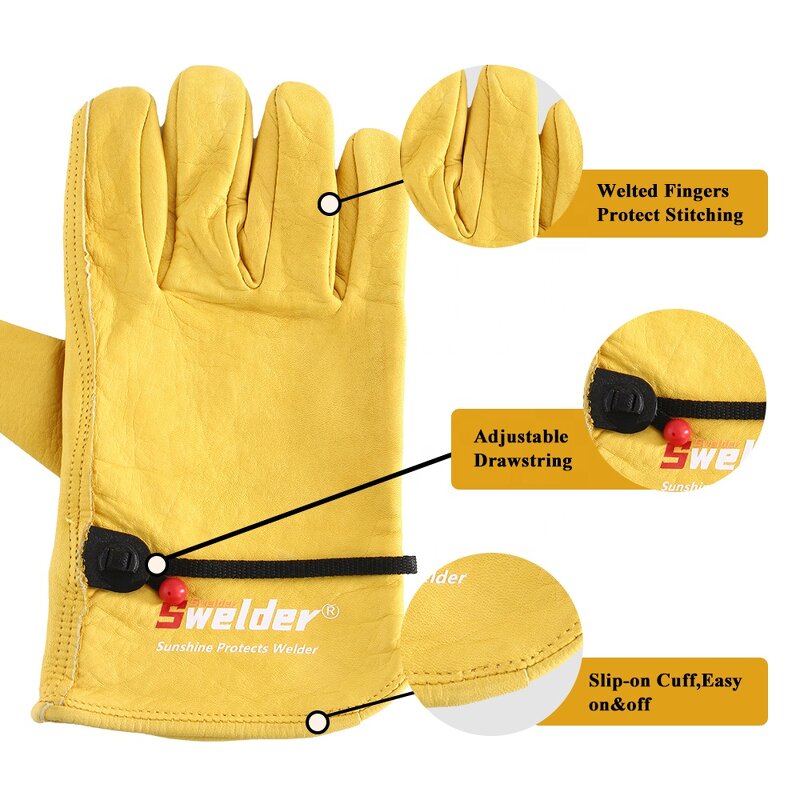 Work Gloves Manufacturer - Swelder 2024 Premium 10inch Goatskin Leather for General Work Gardening Welding