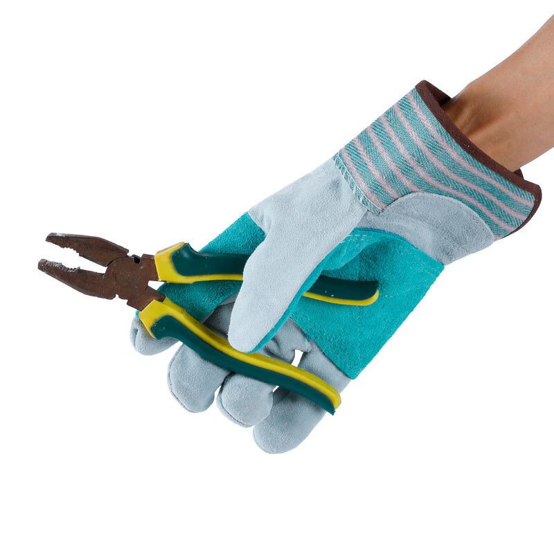 Working Glove Manufacturer - Swelder 10.5 Inch Cow Split Leather with Palm Reinforced