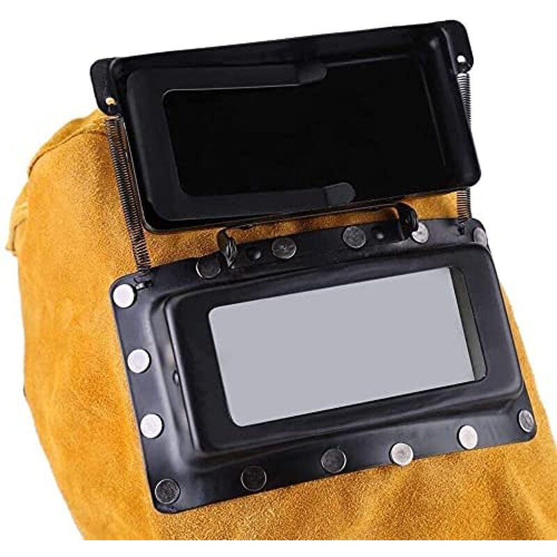 Welding Hood Manufacturer - SWELDER 2025 Hot Sale Yellow Cowhide Leather with Lens