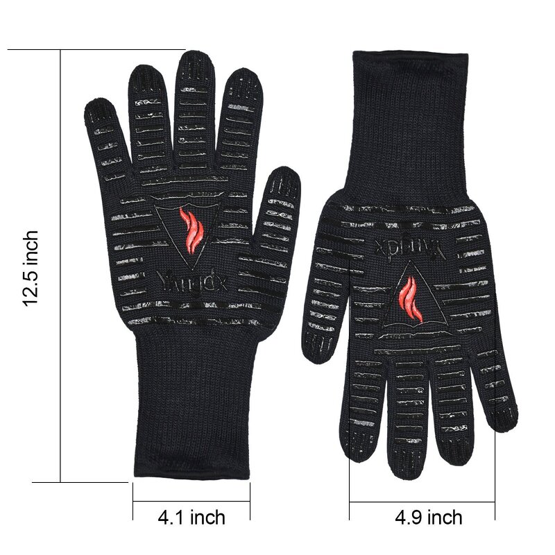 BBQ Grill Gloves Manufacturer - Swelder 932F Silicone Cotton Luvas De Grill Heat Resistant