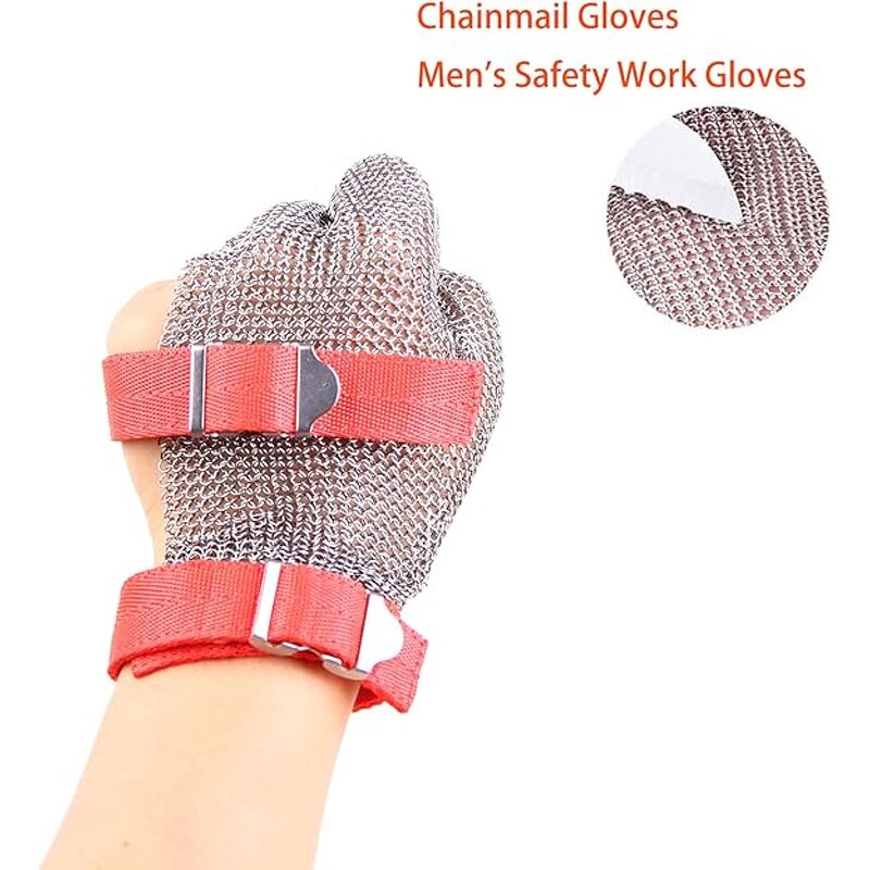 Cut Resistant Glove Manufacturer - SUNSHINE Factory 316L Stainless Wire 3 Fingers Chainmail for Meat Industrial
