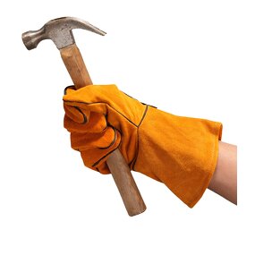 Welding Glove Manufacturer - Swelder 13inch Economic Yellow Cowhide Leather Heat Resistant with Liner