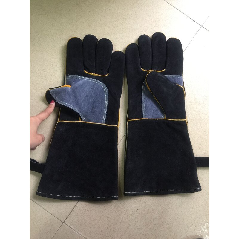 Welders Glove Manufacturer - Swelder 14inch Premium Extreme Black Heat Resistant BBQ Grilling Leather