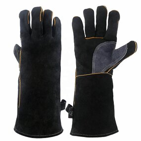 Welders Glove Manufacturer - Swelder 14inch Premium Extreme Black Heat Resistant BBQ Grilling Leather