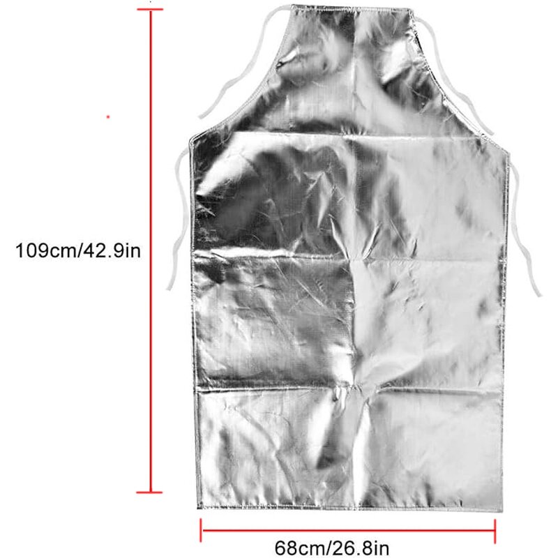 Work Apron Manufacturer - Swelder Anti Thermal Radiation 800° Aluminum Foil for Metal Forging Glass Foundry BBQ