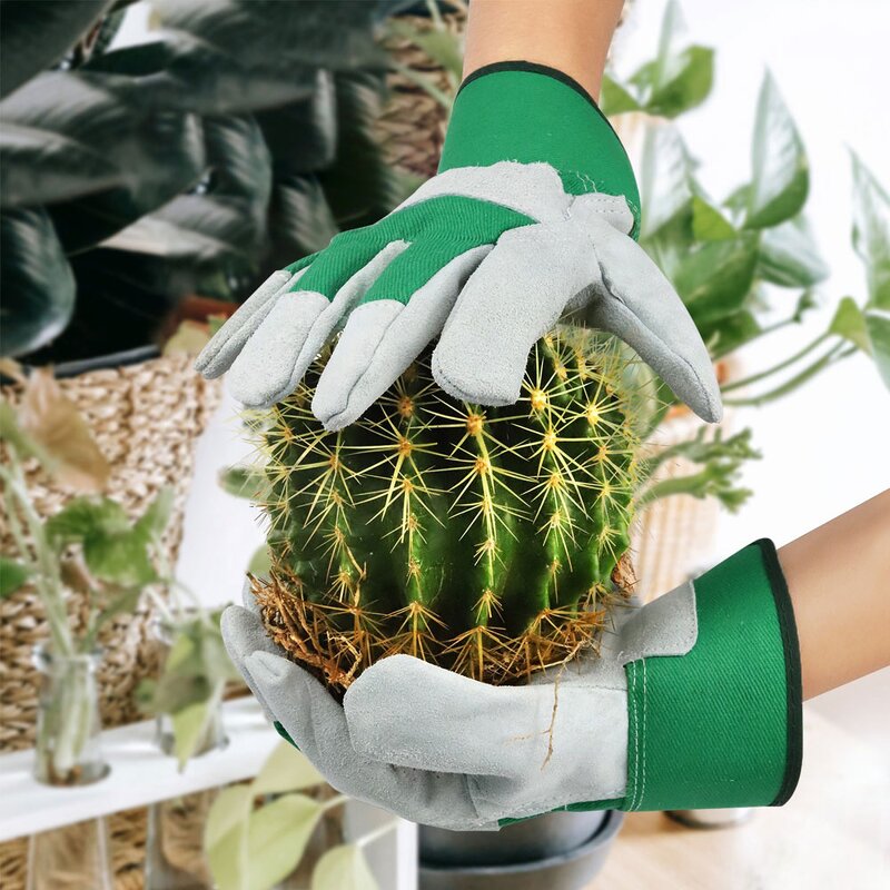 Work Gloves Manufacturer - Swelder 10.5inch Green Cowhide Leather Rigger for Metal Processing