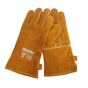 Welding Gloves Manufacturer - Swelder 14inch Cowhide Leather Flame Heat Resistant for Mig Stick Forge