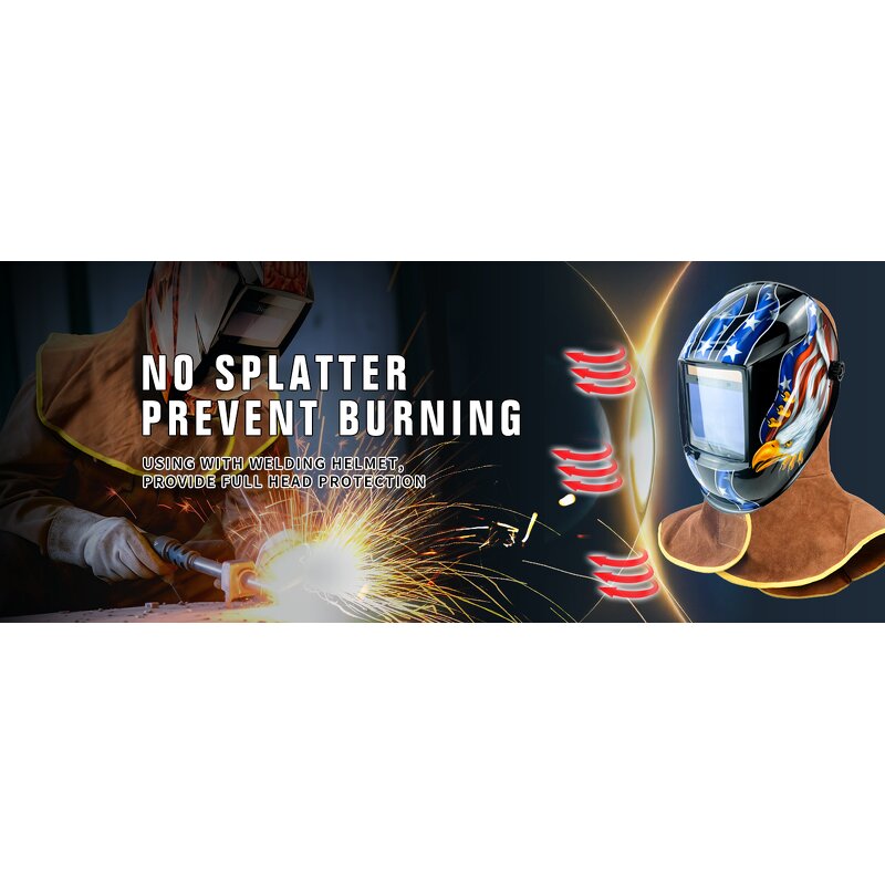 Welding Caps Manufacturer - SWELDER 2025 Cowhide Split Leather with Neck Shoulder Drape Full Head Cover