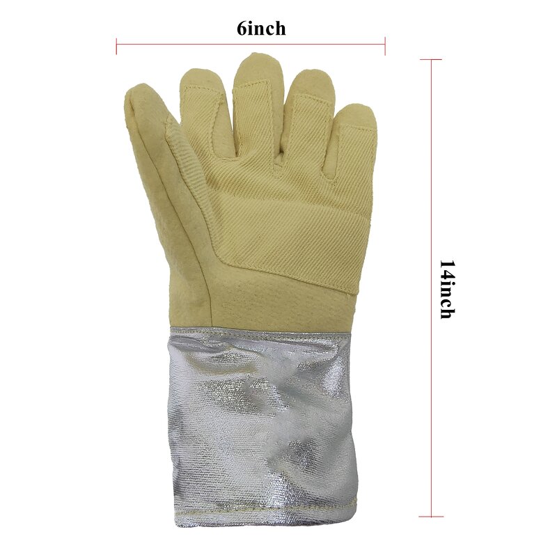 Work Gloves Manufacturer - Swelder EN407 Contact Heat to 500°C Aramid & Aluminum Foil for Metallurgy