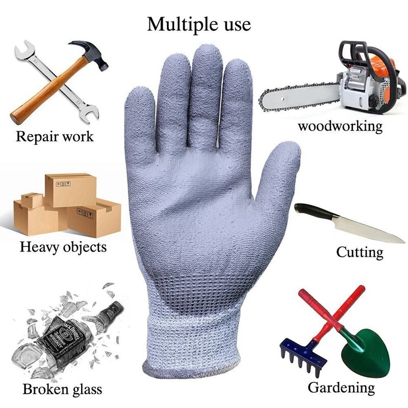 Safety Work Gloves Manufacturer - SUNSHINE Anti-Cut PU Coated Level 5 Cut Resistant for Construction