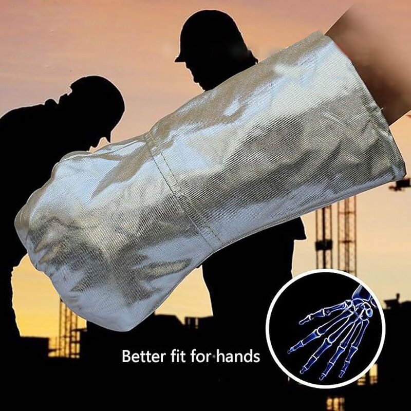 Safety Work Gloves Manufacturer - Swelder 14inch Extreme Heat Resistant Aluminum Foil for Metallurgy Stove