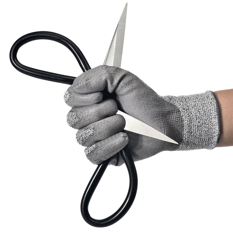 Cut Resistant Gloves Manufacturer - SUNSHINE HPPE En388 Glass Garden Protective Level 5 PU Coated Construction