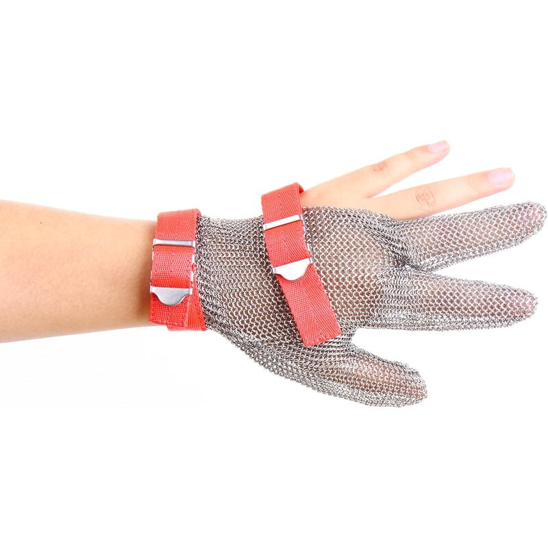 Cut Resistant Glove Manufacturer - SUNSHINE Factory 316L Stainless Wire 3 Fingers Chainmail for Meat Industrial