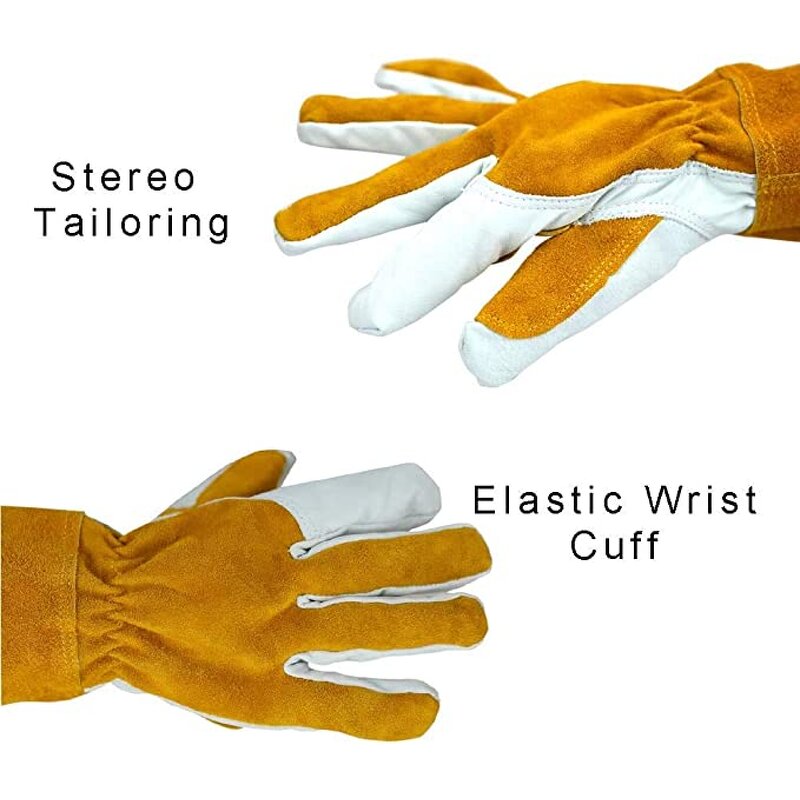Tig Welding Gloves Manufacturer - High Dexterity Top Grain Leather 16inch Goat Skin and Cowhide