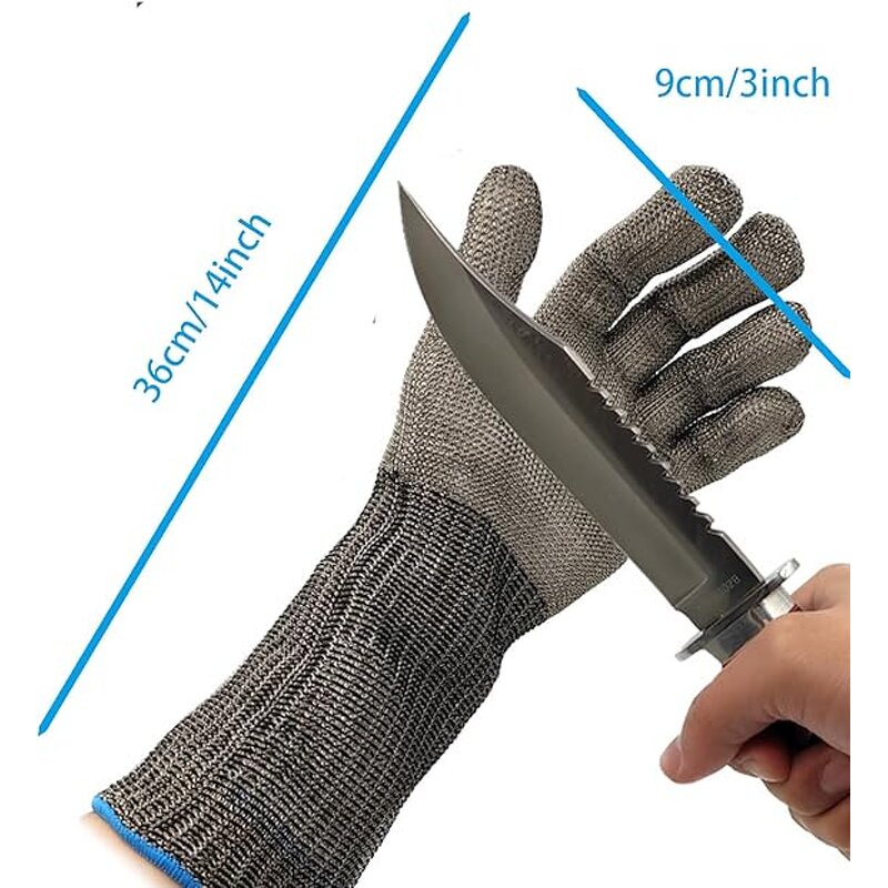 Cut Resistant Gloves Manufacturer - Sunshine 36CM Arm Protection Sleeves Level 9 316L Stainless Steel