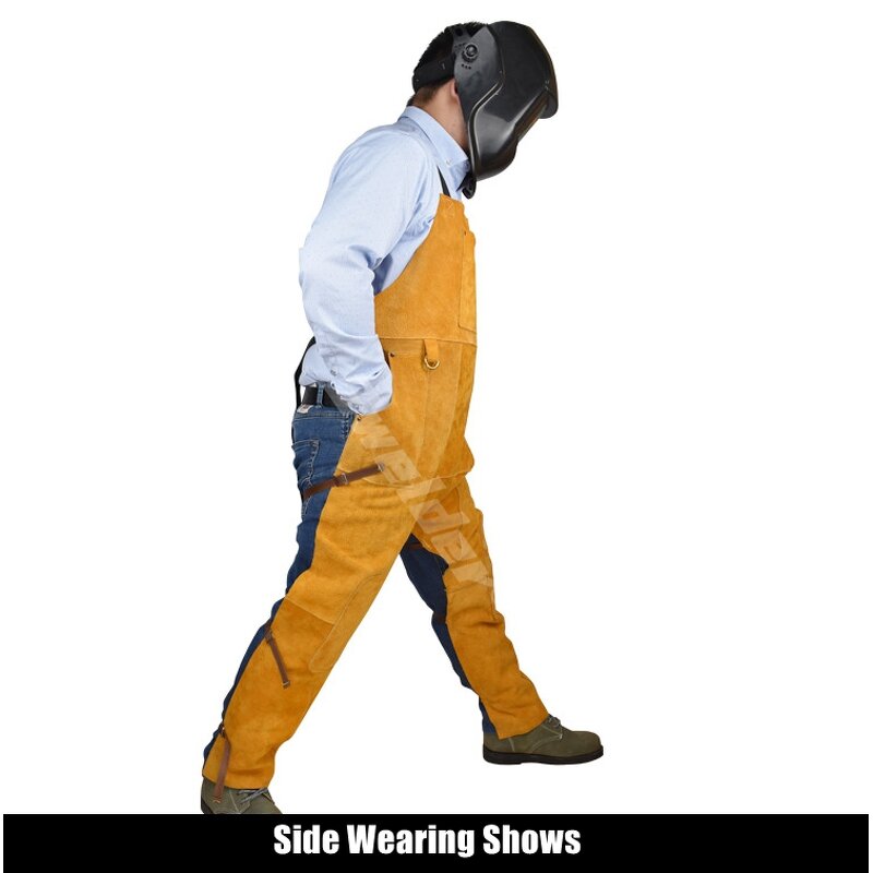 Welding Pants Manufacturer - Swelder 2025 Premium Heavy Duty Split Leather Heat Flame Resistant Leg Protection