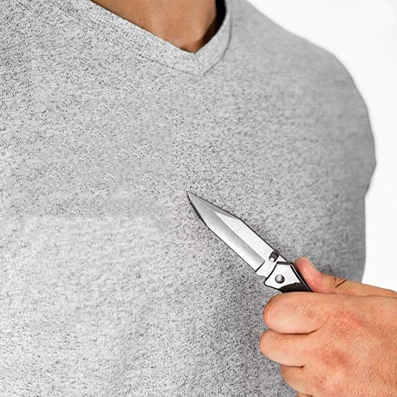 Protective Clothing Manufacturer - Swelder Unisex HPPE Anti Knife Cut Tactical T Shirt Stab Proof Security