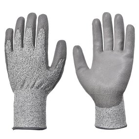Safety Gloves Manufacturer - Sunshine Wholesale 13G HPPE Grey PU Coated Anti Cut Level 5 CE EN388