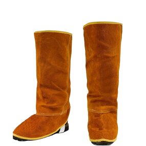 Welding Spats Manufacturer - SWELDER 2025 Yellow Cowhide Leather Extra Long Heat Abrasion Resistant Boot Cover