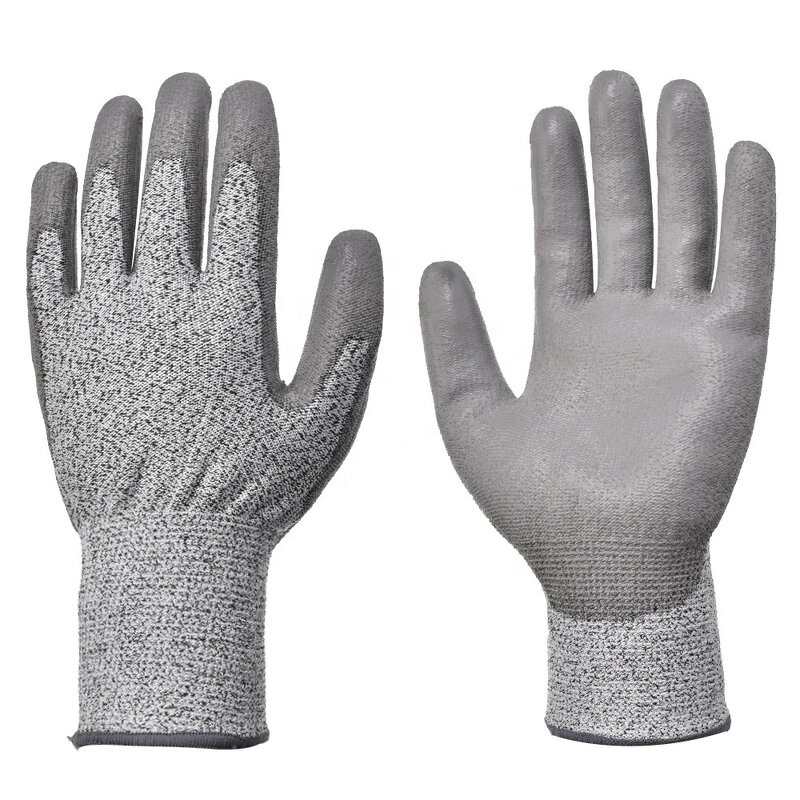 Cut Resistant Gloves Manufacturer - SUNSHINE HPPE En388 Glass Garden Protective Level 5 PU Coated Construction