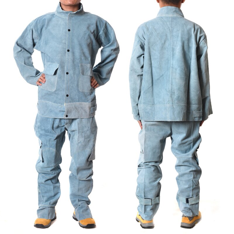 Leather Welding Suits Manufacturer - Swelder Premium Hot Sale Heavy Duty Cowhide Split Overalls
