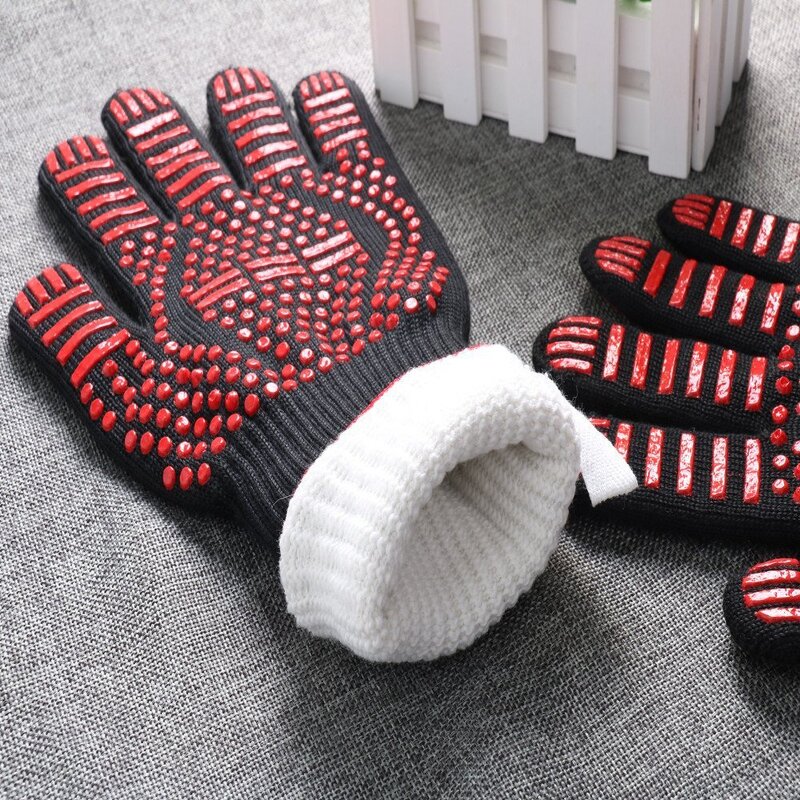BBQ Gloves Manufacturer - CE EN407 EN388 Heat Protection Grilling 800 Silicone for Barbacoa